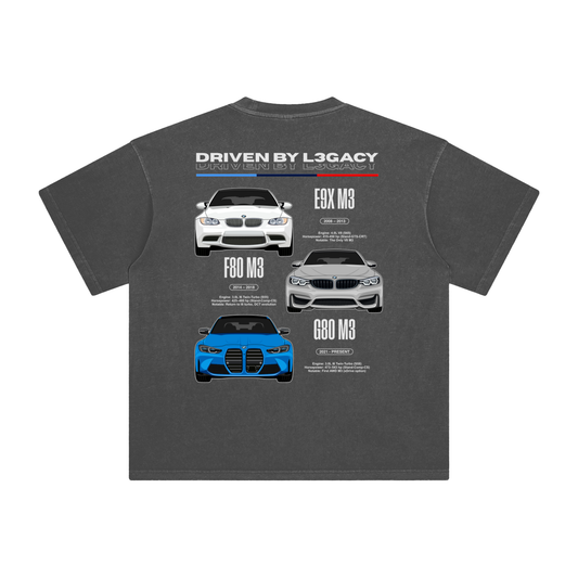 Vintage Grey - Driven By L3gacy BMW M3 Tee | E9X F80 G80 | SupremeBMers